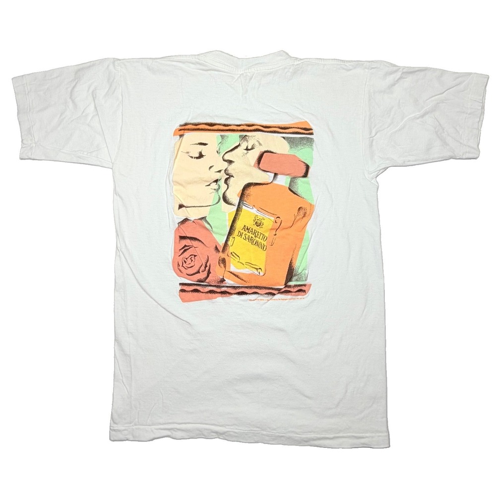 Vintage 1992 Amaretto Di Saronno Men's M Single Stitch Liquor Promo T Shirt